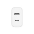 CYGNETT PowerPlus 38W Dual Port (20W USB-C + 18W USB-A) Wall Charger - White For Sale