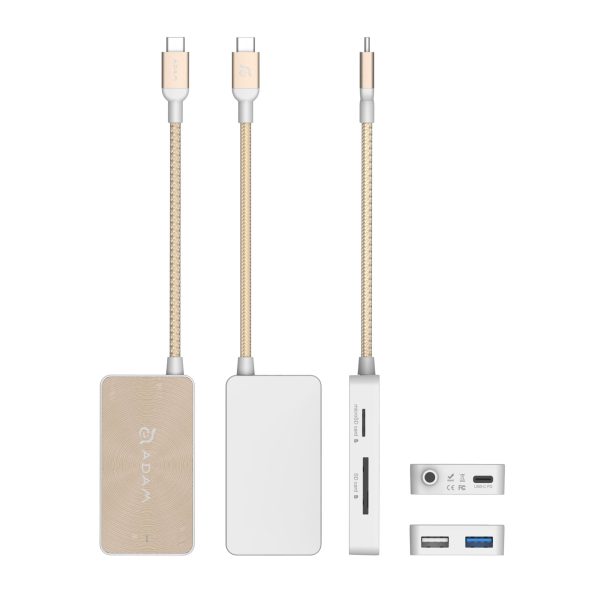 ADAM ELEMENTS Casa PDC501 USB C 5-in-1 Hub - Gold Online Hot Sale