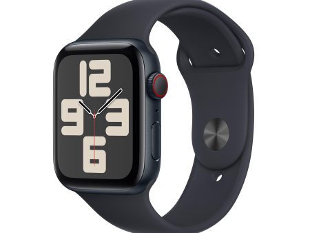 Apple Watch SE GPS + Cellular 44mm Midnight Aluminum Case with Midnight Sport Band - S M on Sale