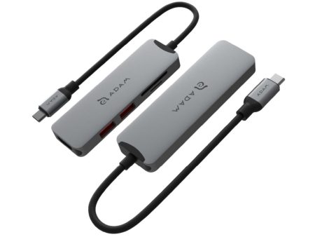 ADAM elements Casa Hub A05 USB C 5-in-1 Hub - Grey Online Sale