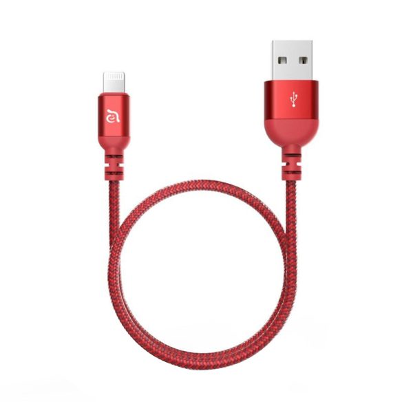 ADAM ELEMENTS Peak III Braided Lightning Cable 1.2m - Red on Sale