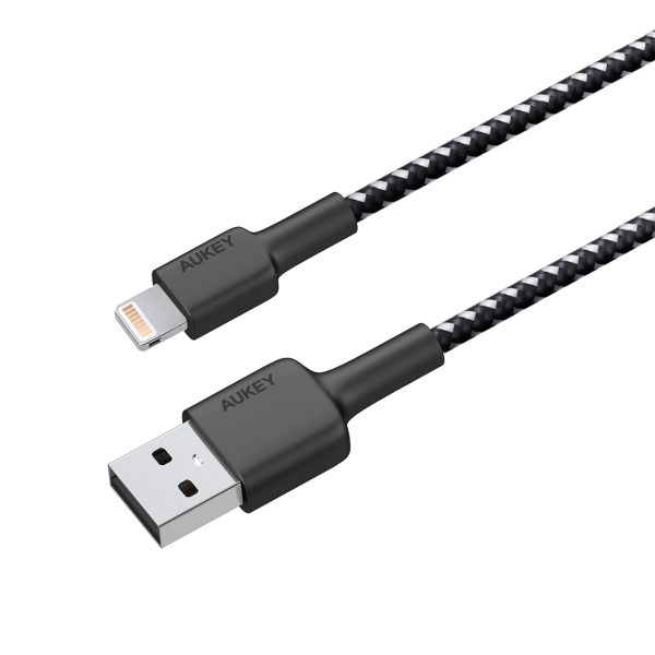 AUKEY MFI Certified Braided Lightning Cable 2m - Black Supply