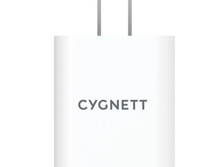 CYGNETT PowerPlus 38W Dual Port (20W USB-C + 18W USB-A) Wall Charger - White For Sale