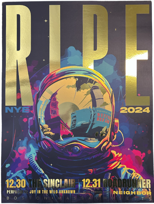 NYE Astronaut Poster Gold Foil Fashion