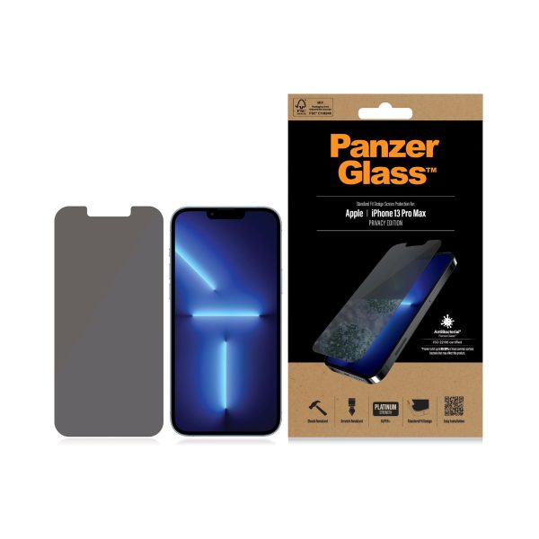 PANZERGLASS Standard Fit for iPhone 13 Pro Max - Privacy Online now