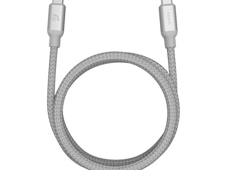 ADAM ELEMENTS Casa C200 USB-C to USB-C 100W Cable - Silver For Discount