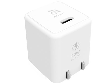 ADAM ELEMENTS Omnia X1 20W USB-C PD Wall Charger - White Hot on Sale