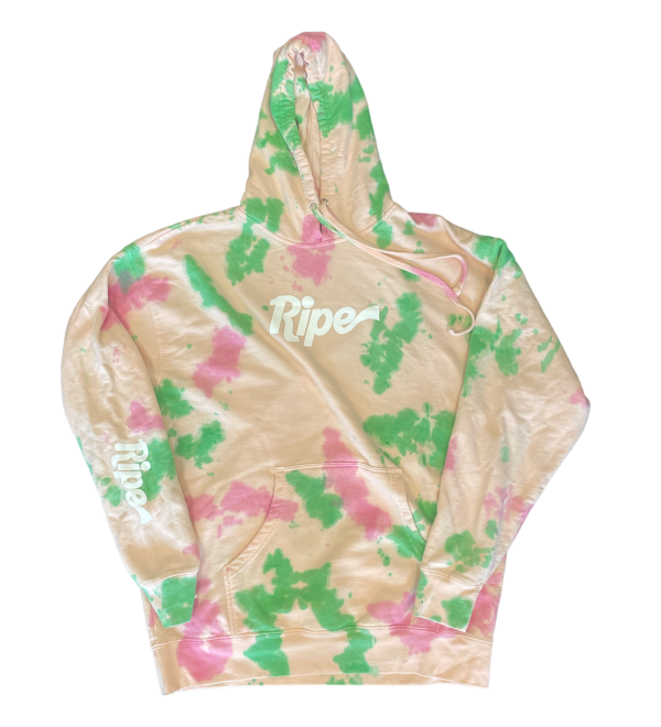 Logo Tie Dye Pullover Hoodie Fashion