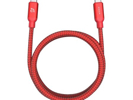 ADAM ELEMENTS Casa C200 USB-C to USB-C 100W Cable - Red For Sale