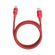 ADAM ELEMENTS PeAk II Braided USB-C to Lightning cable 1.2m - Red Hot on Sale