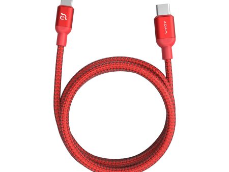 ADAM ELEMENTS PeAk II Braided USB-C to Lightning cable 1.2m - Red Hot on Sale