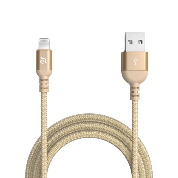 ADAM ELEMENTS Peak III Braided Lightning Cable 2m - Gold Sale