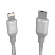 ADAM ELEMENTS PeAk II Braided USB-C to Lightning cable 1.2m - Silver Online Sale