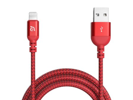 ADAM ELEMENTS Peak III Braided Lightning Cable 2m - Red Fashion