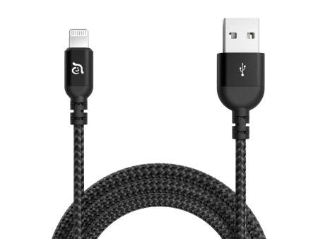 ADAM ELEMENTS Peak III Braided Lightning Cable 2m - Black on Sale