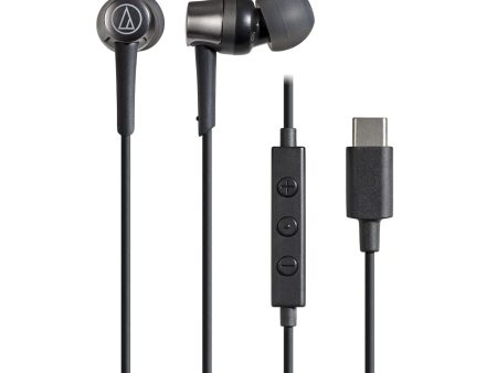 AUDIO TECHNICA In-Ear Earphones with USB Type C Connector - Black Cheap