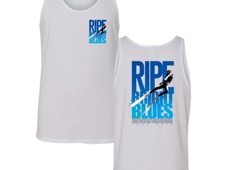 Bright Blues Tour Men’s Tank (White) Online now