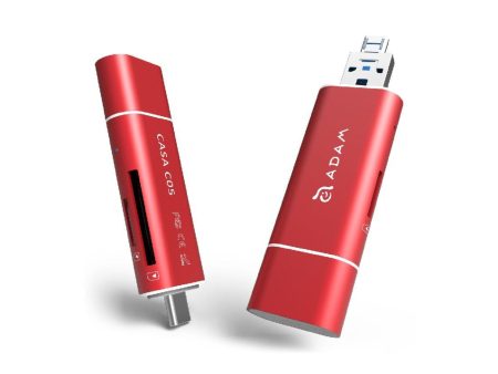 ADAM ELEMENTS Casa C05 5-in-1 OTG Card Reader - Red Fashion