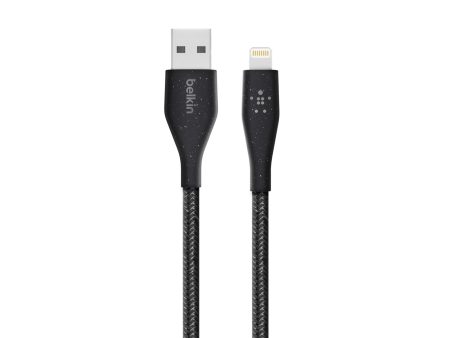 BELKIN Duratek Plus Lightning to USB-A Cable with Strap 6ft - Black Online Sale