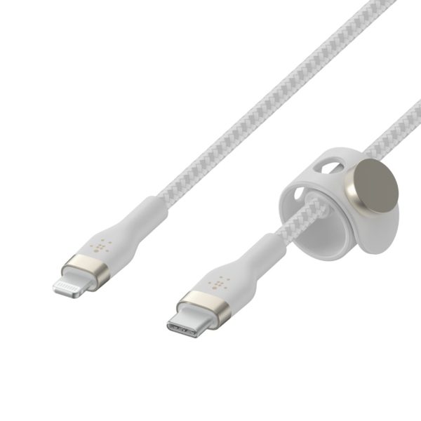 BELKIN Boost Charge Pro Flex USB-C to Lightning Cable 1m - White Cheap