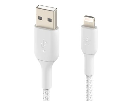 BELKIN BoostUp Charge Braided Lightning Cable 0.15m - White Fashion