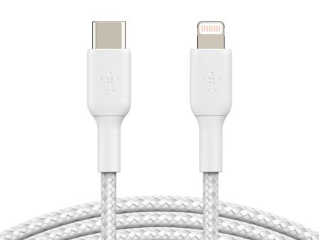 BELKIN Boost Charge Braided USB-C to Lightning Connector 1.2m - White Fashion