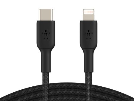 BELKIN Boost Charge Braided USB-C to Lightning Connector 1.2m - Black For Discount