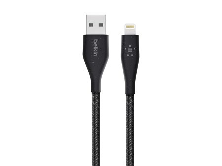 BELKIN Duratek Plus Lightning to USB-A Cable with Strap 10ft - Black Online Hot Sale