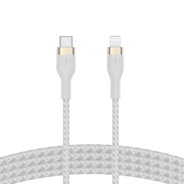 BELKIN Boost Charge Pro Flex USB-C to Lightning Cable 1m - White Cheap