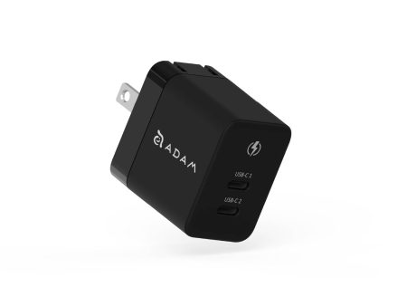 ADAM ELEMENTS OMNIA X35C GaN 35W Dual USB-C Wall Charger -Black Online Sale