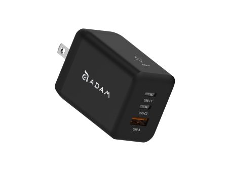 ADAM ELEMENTS OMNIA X65 GaN 65W 3-Port Wall Charger - Black Online now